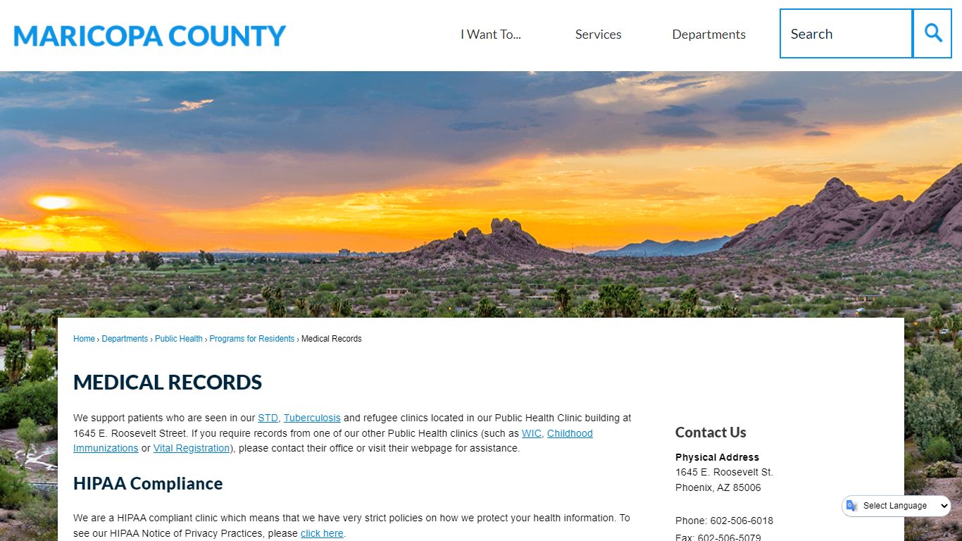 Medical Records | Maricopa County, AZ